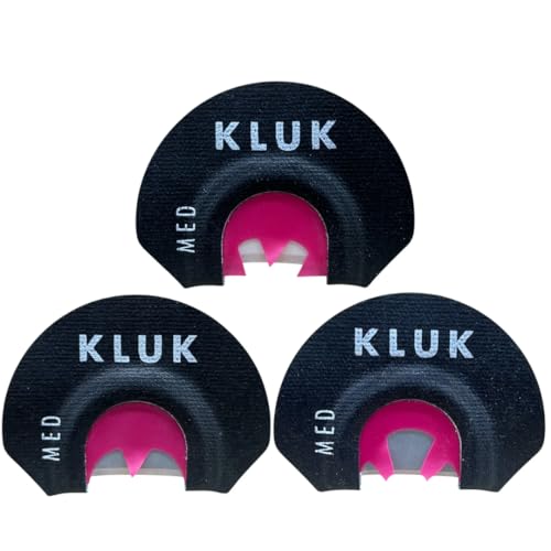 KLUK Custom Calls - Code Red Series Turkey Mouth Call 3-Pack, Ultimate Combination of Top-Performing Turkey Mouth Calls, Recon RED, TOP Secret & The Wingman (Medium Stretch)