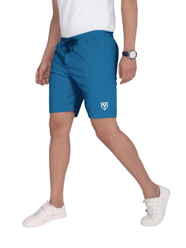 Men's Blend Shorts with Stylish Design, Modern, Comfortable and Versatile Active Sports Wear (Air Force Blue-XXL)-picture-19