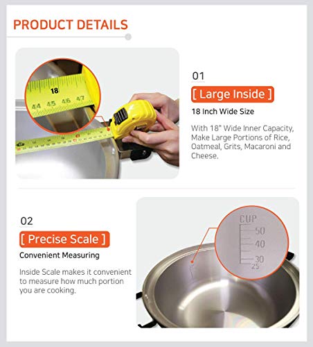 Pantin (Natural Gas) Rice Cooker/Warmer 110 Cup (55 Cup Raw) Commercial Restaurant Large Capacity - 35,000 Btu, Made In Korea (Nsf, Ul Listed) #TOP3