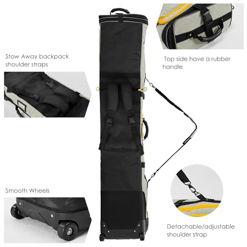 Bolsa de snowboard XCMAN evita daños en aeropuertos con su sistema acolchado y ajustable 4