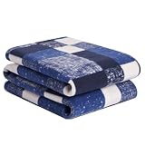 Dreamscene Winter Check Fleece Blanket Super Soft Warm Cosy Sofa Bed Picnic Garden Throw Over, Plaid