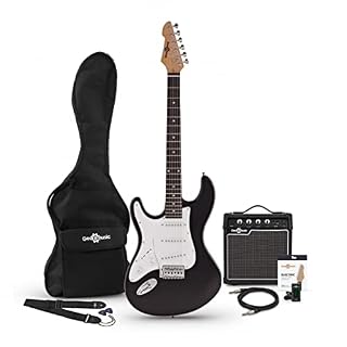 Gear4music LA Guitare Électrique Gaucher Adulte 4/4 Avec Ampli 10W - Les Beatles, Paul McCartney, John Lennon, RIngo Starr, George Harrison