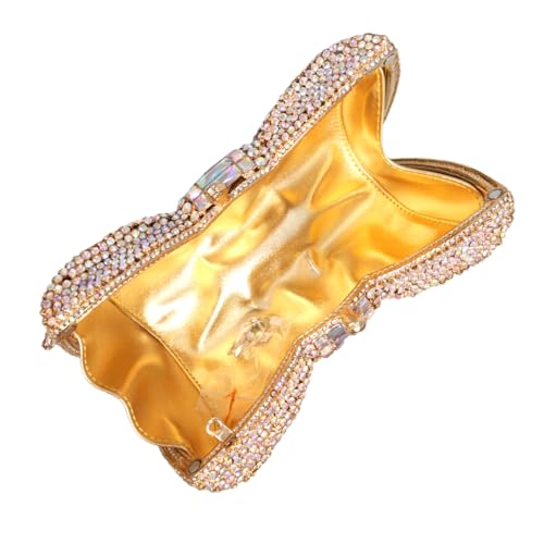 Image of RomanticDesign Women Sparkly Bowknot Evening Clutch Luxury Rhinestone Bride Purse Wedding Party Prom Banquet Handbag