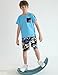 mksodopy Boys clothes camouflage stitching short-sleeved T-shirt camouflage shorts teen boys summer outfits