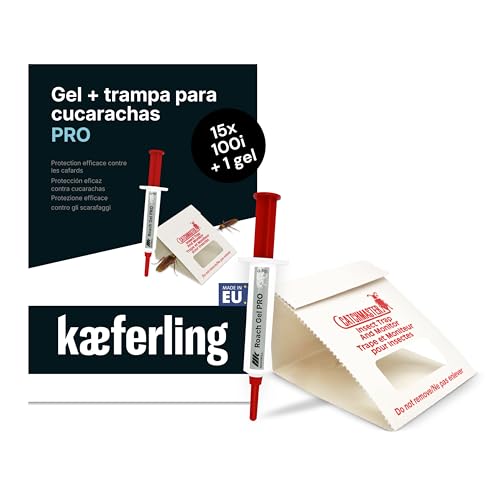 Novokill Set - 15x 100i Trampas para Cucarachas + Roach Gel Pro (10 g) - Trampas Adhesivas y Gel para Cucarachas