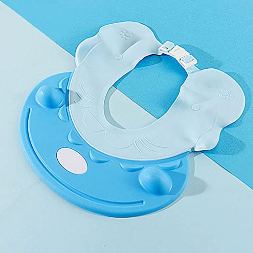IKASEFU Touca de banho de bebê, chapéu de banho infantil ajustável, chapéu de xampu à prova d'água