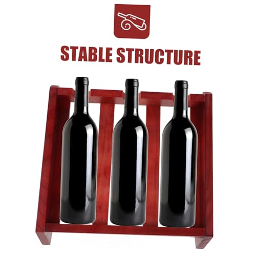 Soporte de botellas de vino de madera elegante MAGICLULU miniatura 6