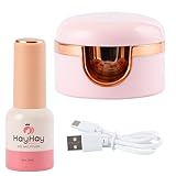 HayHay 3W UV Light for Nails, Anticlockwise 180-Degree Rotation with Single and Three Finger Capability, UV Nail Lamp Timing is 30/60s, Portable Manicure Gel lamp, Includes Mini Gel Polish
