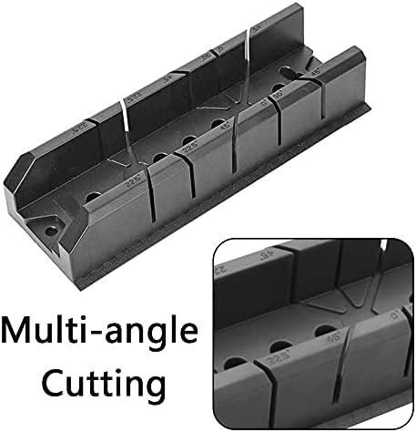 Mitre Box Plastic Mitre Box Clamping Mitre Box Multiple Degree Cutting Box Tool Miter Saw Box Oblique Cutting Tool for Carpenters Framing Crafts Woodworking