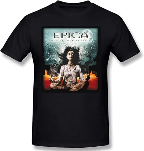 Album Design Universe Essential The EPICAs Humor Graphic Men's Basic Short Sleeve T-Shirt R297 Tops Tees European Size Black