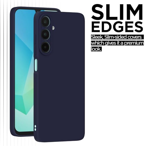 Image of Outlouders Back Cover for Samsung Galaxy M17 5G / A17 5G / F17 5G | Camera Protection | Durable Soft Matte Silicone Bumper Case (Blue)