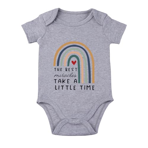 listery The Best Take A Little Time Baby Bodysuit Rainbow Baby Outfit Clothes Rainbow Girl Newborn Announcement Romper