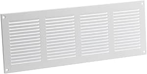 White Metal Vent Cover With Screen - 14x4" Duct Opening Grille For Wall Or Ceiling HVAC