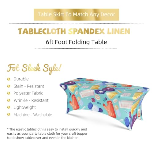 Nappe de table imperméable et infroissable en spandex dégradé 1,8 m - 4