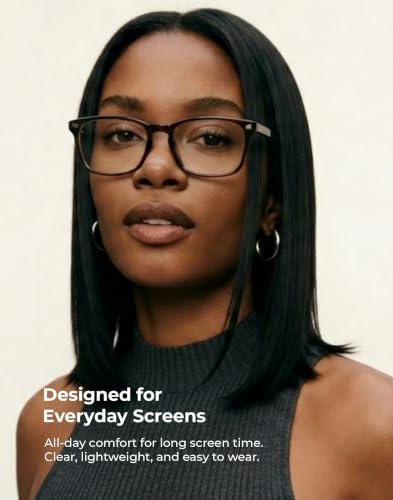 Image of TIJN Blue Light Blocking Glasses for Women Men Square Frame Nerd Eyeglasses Anti Blue Ray Computer Screen Glasses