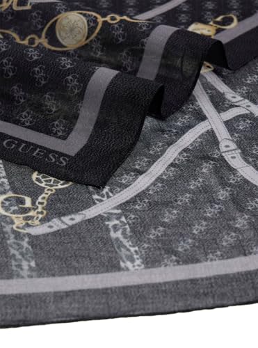 GUESS écharpe chic en tissu noir imprimé 70X180 - 2