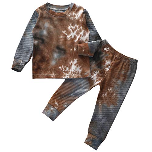 Kayotuas Toddler Baby Girl Clothes Tie dye Shirt and Pants Set Casual 2 Piece Jogger Outfits Set Spring Fall