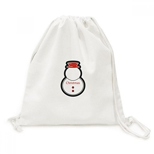 Sac cordon Noël bonhomme de neige en toile parfait pour les voyages