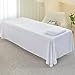 ベッドスカート ベッドシーツ マッサージ用 エステベッドカバー 通気性 マッサージ 美容 エステ用 サロン カバーシート ホテル 美肌 SPA シーツ シングル (ホワイト,170*280cm) [並行輸入品]
