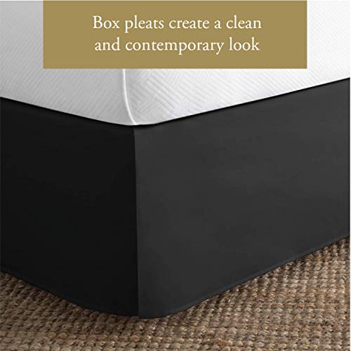 Lux-Hotel-Microfiber-Tailored-Style-Bed-Skirt-with-Classic-14-Inch-Drop-Length-King-Black Lux Hotel Microfiber Tailored Style Bed Skirt with Classic 14 Inch Drop Length King Black