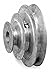 V-Belt Pulley, 5/8", 1.7", 3-Step, 4, 5, 6"Od