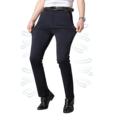 Pantalones De Traje De Seda De Hielo DBHFGJMN Para Hombre Cover