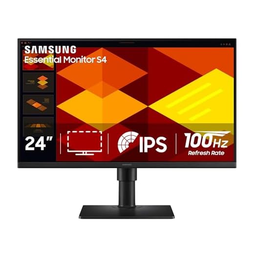 Samsung 24” (S40GD) Borderless Business Monitor with IPS Panel, 100Hz Refresh Rate, Eye Saver Mode, Ergonomic Design, Game Picture Mode, LS24D402GANXGO, 3 Yr Warranty