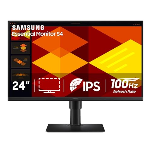 Samsung 24” (S40GD) Borderless Business Monitor with IPS Panel, 100Hz Refresh Rate, Eye Saver...