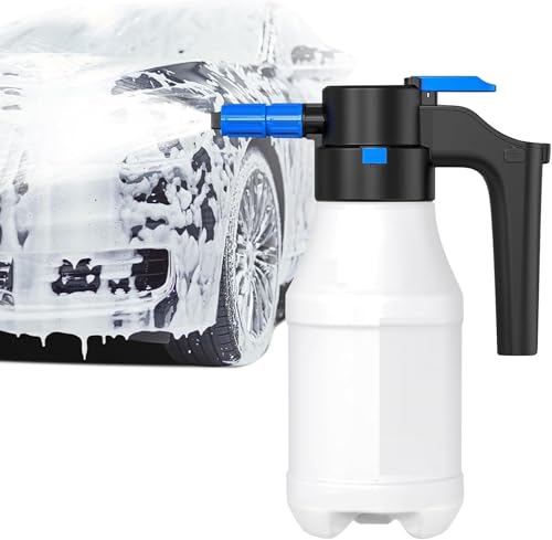 1.5L 自動泡噴霧器 洗車 手洗い洗車 フォームガン 電動 フォームガン USB 充電式家庭用泡噴霧器 洗車用品 掃除用品 2600mah噴霧器 洗車 園芸 用品 モコモコ泡洗車を実現洗車用品 掃除用品 2600mah 自動スプレー (純白)