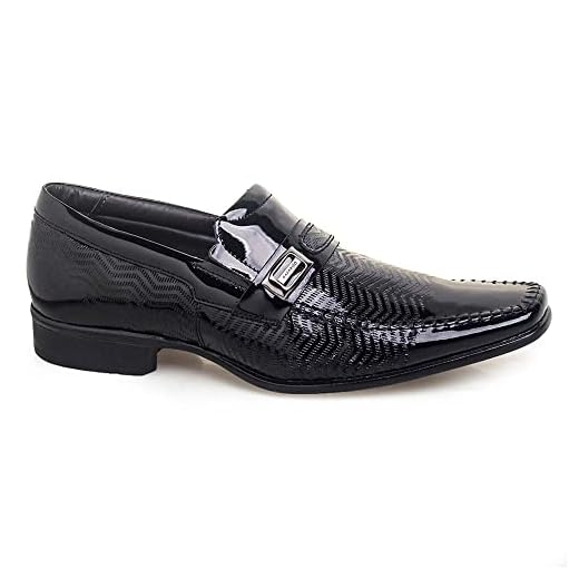 Sapato Masculino Rafarillo Las Vegas Preto Verniz 79415-13P Tamanho:42;Cor:Preto