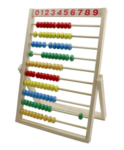 MAGIKON Wooden Abacus, 10 Rows Counting Frame 11.5in for...