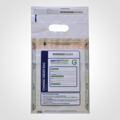 Bolsa pequeña para monedas de 10 x 13 pulgadas, depósito de efectivo de plástico con bolsillo (paquete de 100)