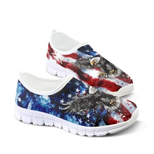 Image of Floral Sneakers for Women Colorful Art Shoes for Women Slip On Casual Work Shoes