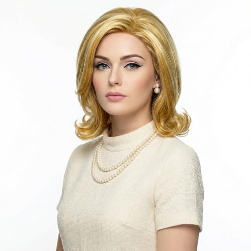 Image of H&Bwig 60s Retro Beehive Wigs for Women 70s Classic Style Cosplay Wig (Honey Blonde)