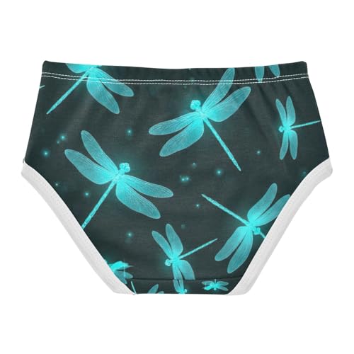 Blue Green Dragonflies Toddler Cotton Underwear, Cotton Girls Underwear, 2T–8 Years2