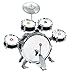 yankai Completa 5-Piece Junior Drum Set con Piatti,5 Tamburi E 1 Materiale ABS per Piatti + Membrana Timpanica in PVC, Adatto A Giocattoli Educativi per Bambini E Principianti