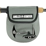 Angler Armour Spinning Reel Cover, Fishing Reel Cover, Neoprene Reel Cover, Spinning Reel Sleeve, Spinning Reel Case, Spinning Reel Protective Sleeve, Fits 1000, 2000, 3000, 3500 Reels (Titanium Gray)