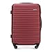 WITTCHEN Valise de Chariot de Valise de Taille Moyenne Stable Valise de Wittchen ABS Chariot à Coque Dure 4 roulettes Serrure à Combinaison Rouge (Burgund)