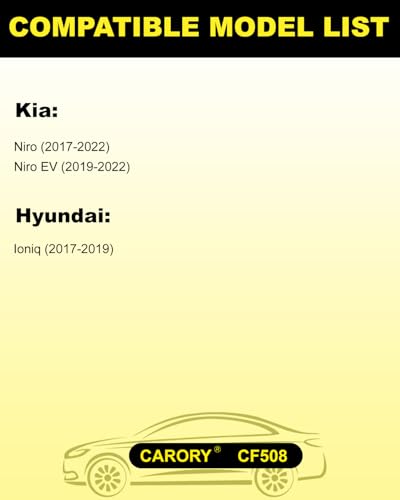 Image of CARORY Cabin Air Filter w /Activated Carbon for Kia Niro (2017-2022), Niro EV (2019-2022), Hyundai Ioniq (2017-2019), OE# 97133-0Z000, 97133-G2000, 97133F2100, CF12508, WP2064, CUK24004, CF508