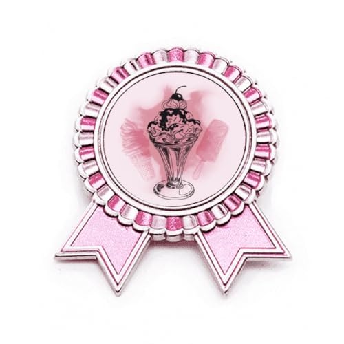 Médaille Winner Award Medal Broche Rose Cherry Chote Ice Popsicles en Métal Taille M