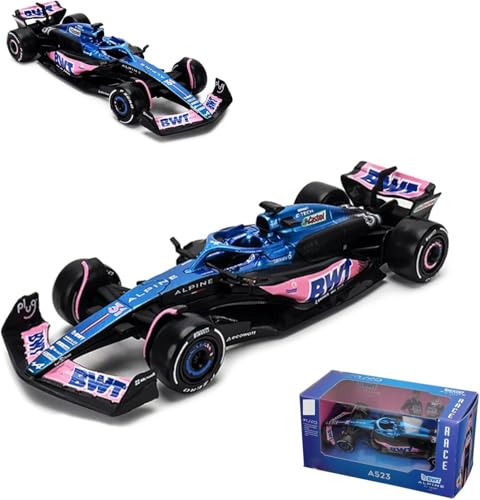 HTLNUZD Bburago 2023 1/43 F1 Team A523#31 E.Ocon Alloy Racing Car Model for BWT-Alpine Die Cast Adult Collection Cars Gift (A523#31 Standard Version)