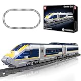 Mould King E320 Train Building Blocks Set, 1948 Pcs City Locomotive Model Kits with LED Lighting, APP/Remote Controlled Train Toy, Home Decoration Gift for Adult