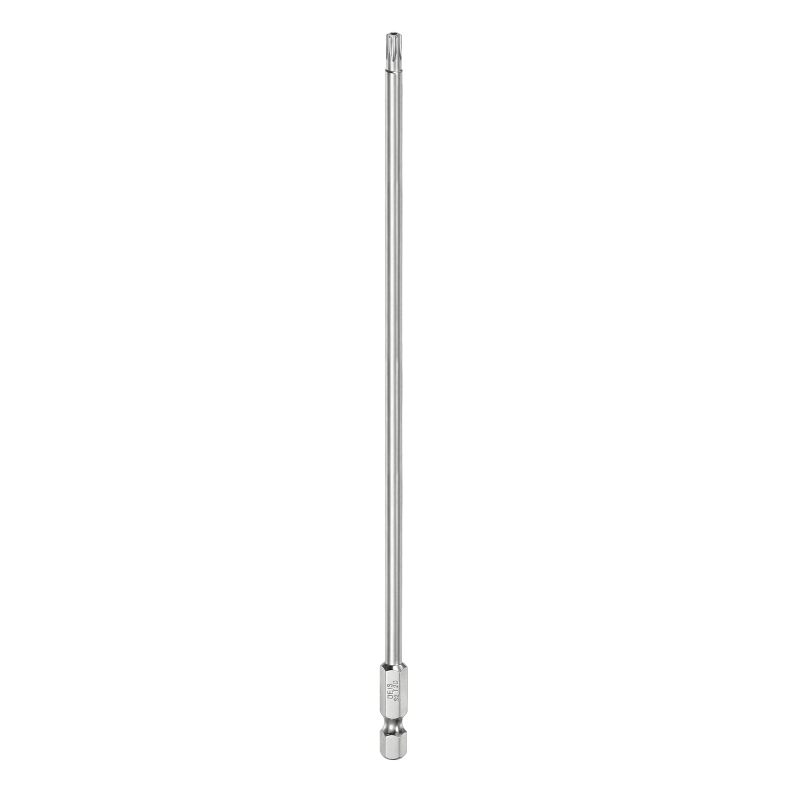 sourcing map 1pcs T20 Security Torx Bit 1/4" Hex Shank 8" Long S2 Steel Magnetic Tamper Resistant Star Bits Screwdriver Torx Head with Hole for Driver Drill Bits Remove Fastening Screws