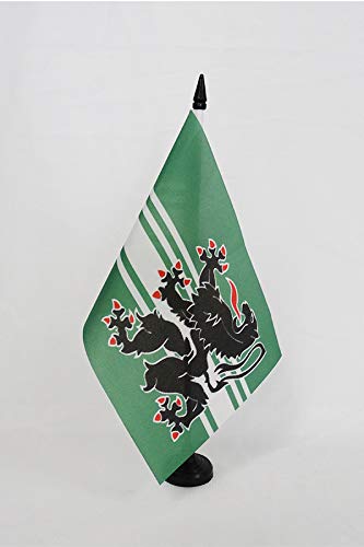 AZ FLAG Oriental Flander Province Table Flag 21 x 14 cm – Small Office Flags of Oost-Vlaanderen 14 x 21 cm