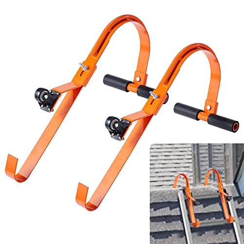 2 Pack Heavy Duty Ladder Roof Hook with Wheels