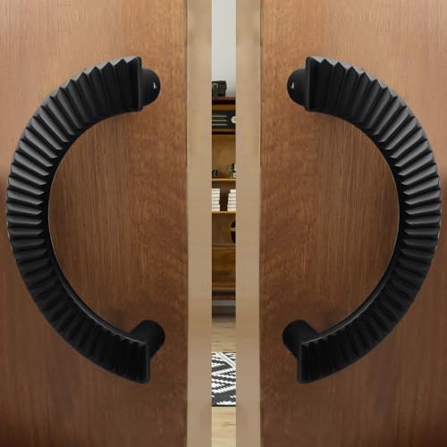 Image of VOLO Main Door D Handle /Door Handles for Main Door /Glass Door Handle /Pull Handles, for Home /Office /Hotels(Model- S-618, 160MM) (Pack of 1 Set) (Black)