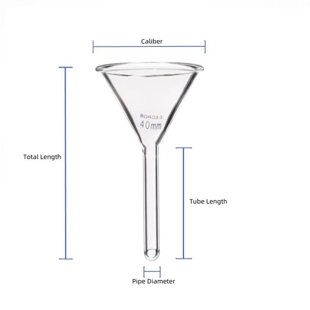 Équipements et fournitures de laboratoire Entonnoir triangulaire en verre épais de 40 mm à 150, fournitures laboratoire et d'enseignement