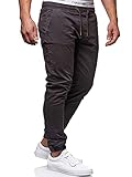 Indicode Herren Fields Stoffhose mit 4 Taschen | Stretch Hose Herrenhose für Männer Raven L