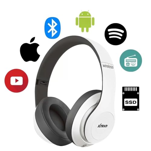 Fone De Ouvido Bluetooth 5.0 Bateria Longa Duração Sem Fio Headphone Extra Bass Dobravel Para Treino