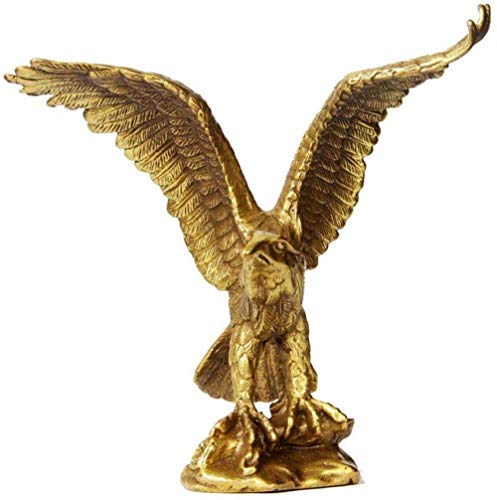 Statue d'aigle décorative en cuivre, objet de collection maison et oiseau